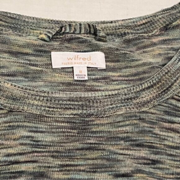 Aritzia  * NEW Wilfred Balzac  heathered sweater   linen-blend  Italian Yarn M - Picture 9 of 12
